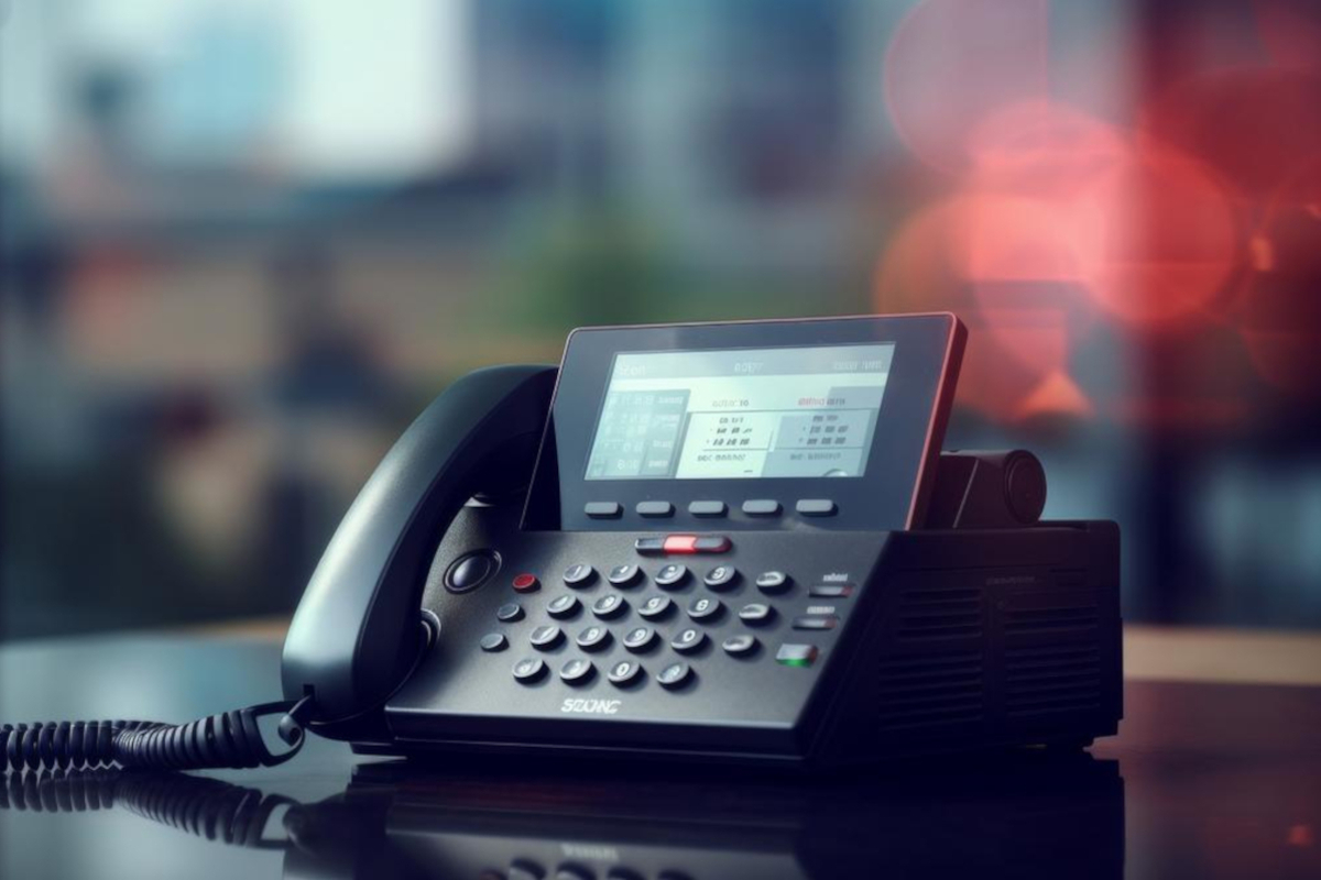Land phone in an office
