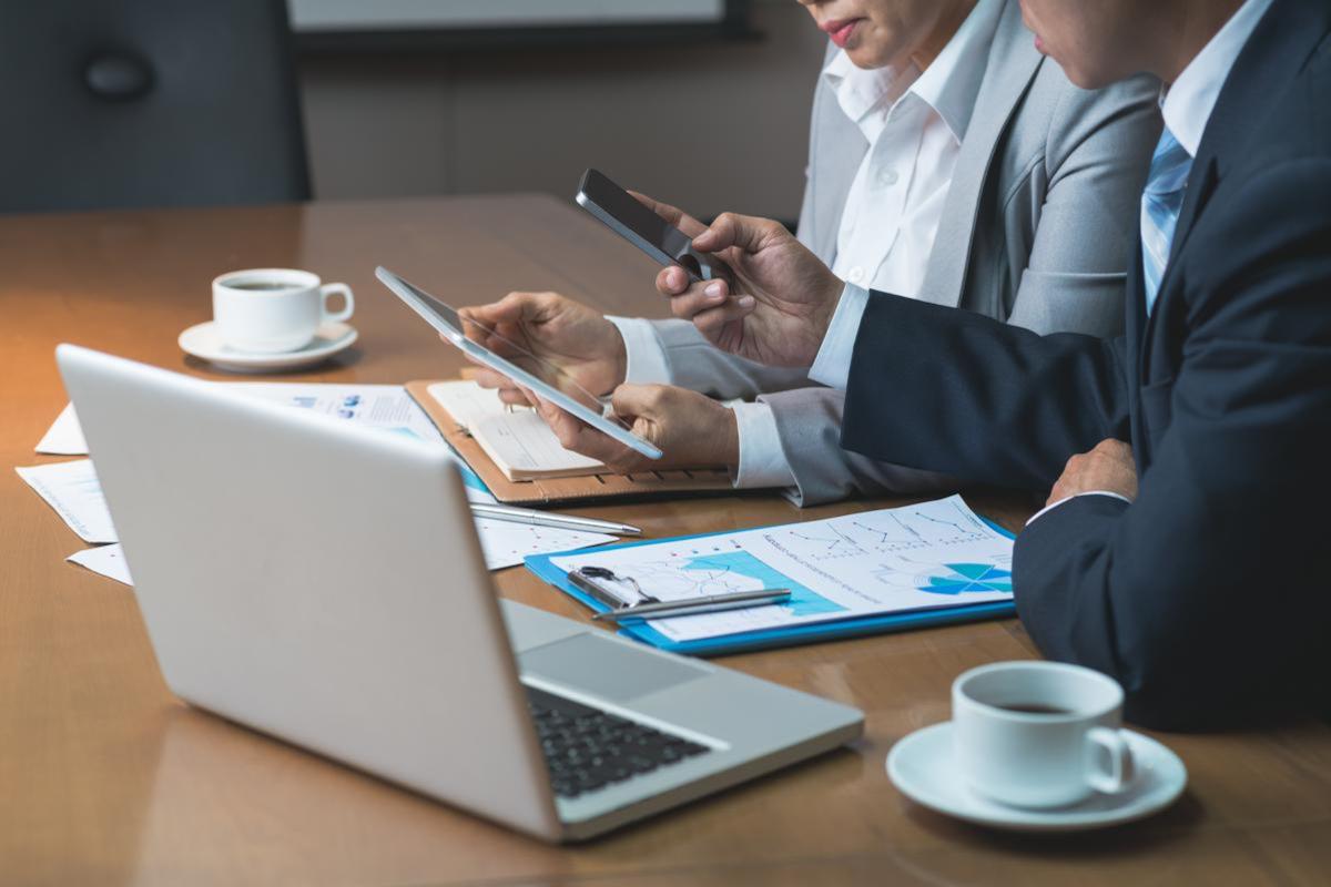 People working in an office