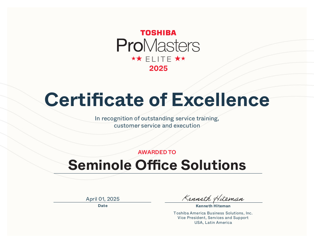 ProMaster Certificate Award